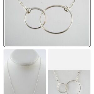 Efy Mother Daughter Pendant Necklace Silver tone